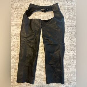 Leather Biker Chaps L